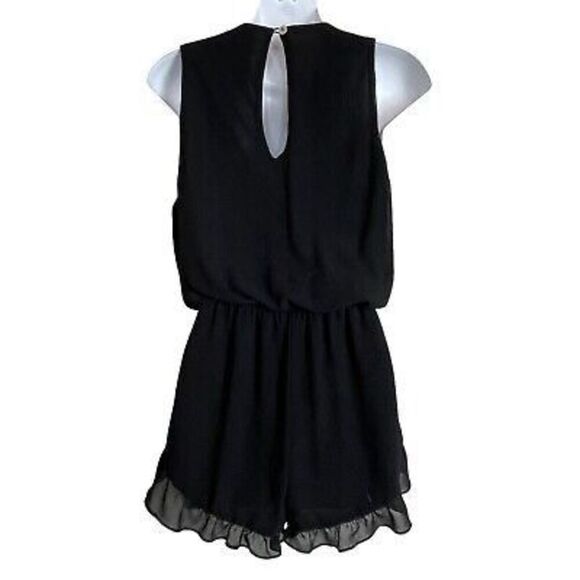 ✨SHOW ME YOUR MUMU Riri Sz Medium Romper in Black Chiffon✨ - Picture 6 of 12